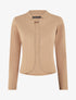 Veste courte ouverte à col cranté - Camel - 1