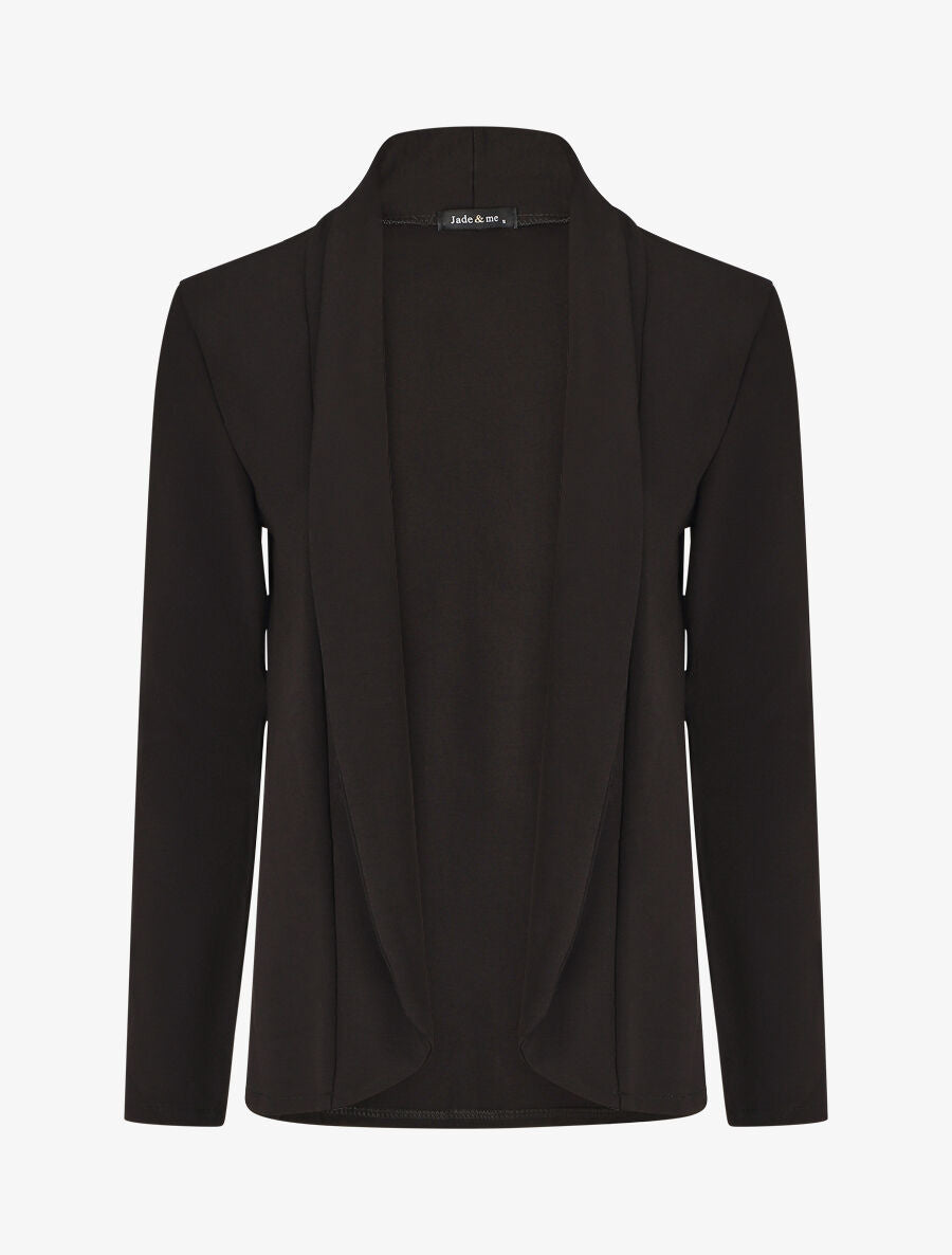 Blazer uni coupe droite - Noir - 3