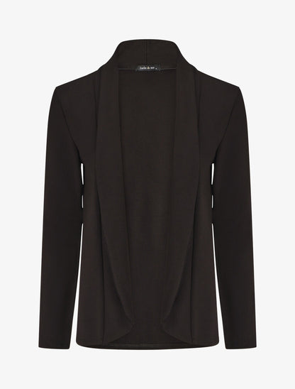 Blazer uni coupe droite - Noir - 3