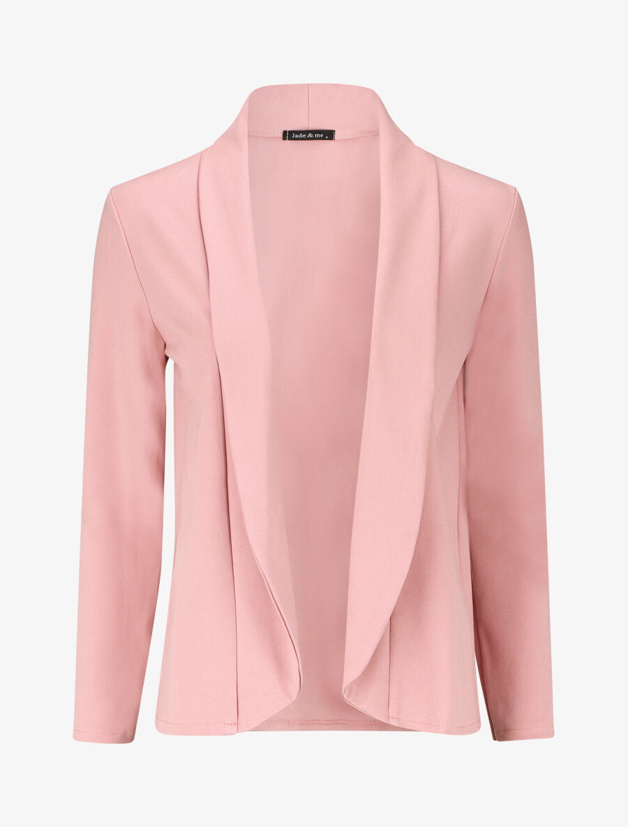 Blazer uni coupe droite - Vieux rose - 4