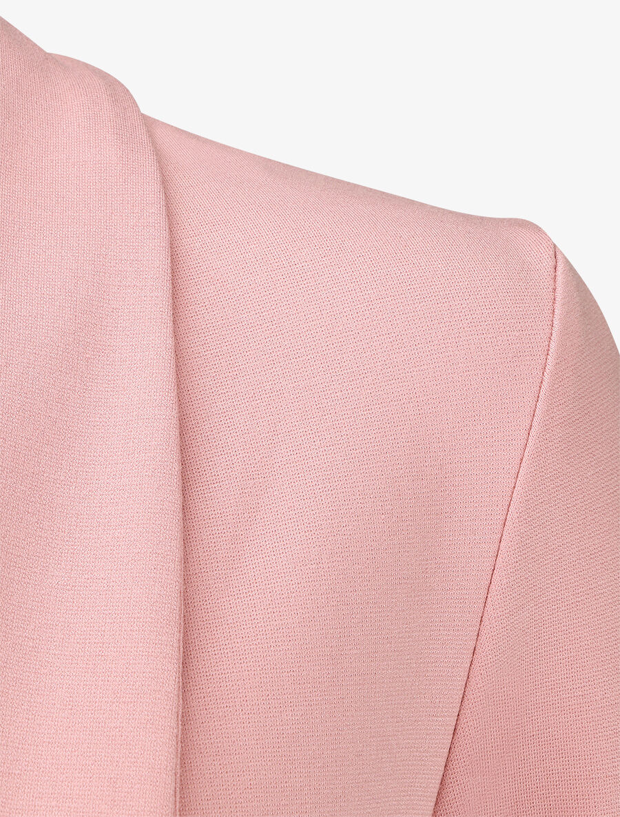 Blazer uni coupe droite - Vieux rose - 3