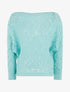 Pull brillant en maille pailletée - Turquoise - 1