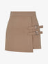 Short court style jupe à lanières - Beige - 4