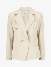 Blazer uni boutonné - Beige - 1