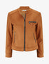Veste en suédine à poches zippées - Camel - 1