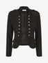 Veste en suédine à boutons décoratifs - Noir - 4