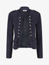 Veste en suédine à boutons décoratifs - Marine - 5
