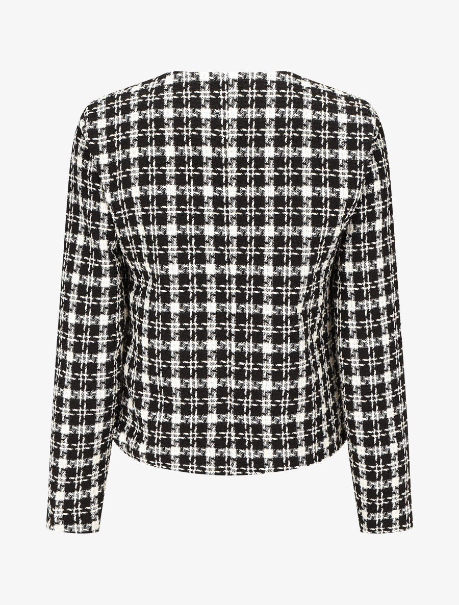 Veste en tweed boutonnée - Noir - 2