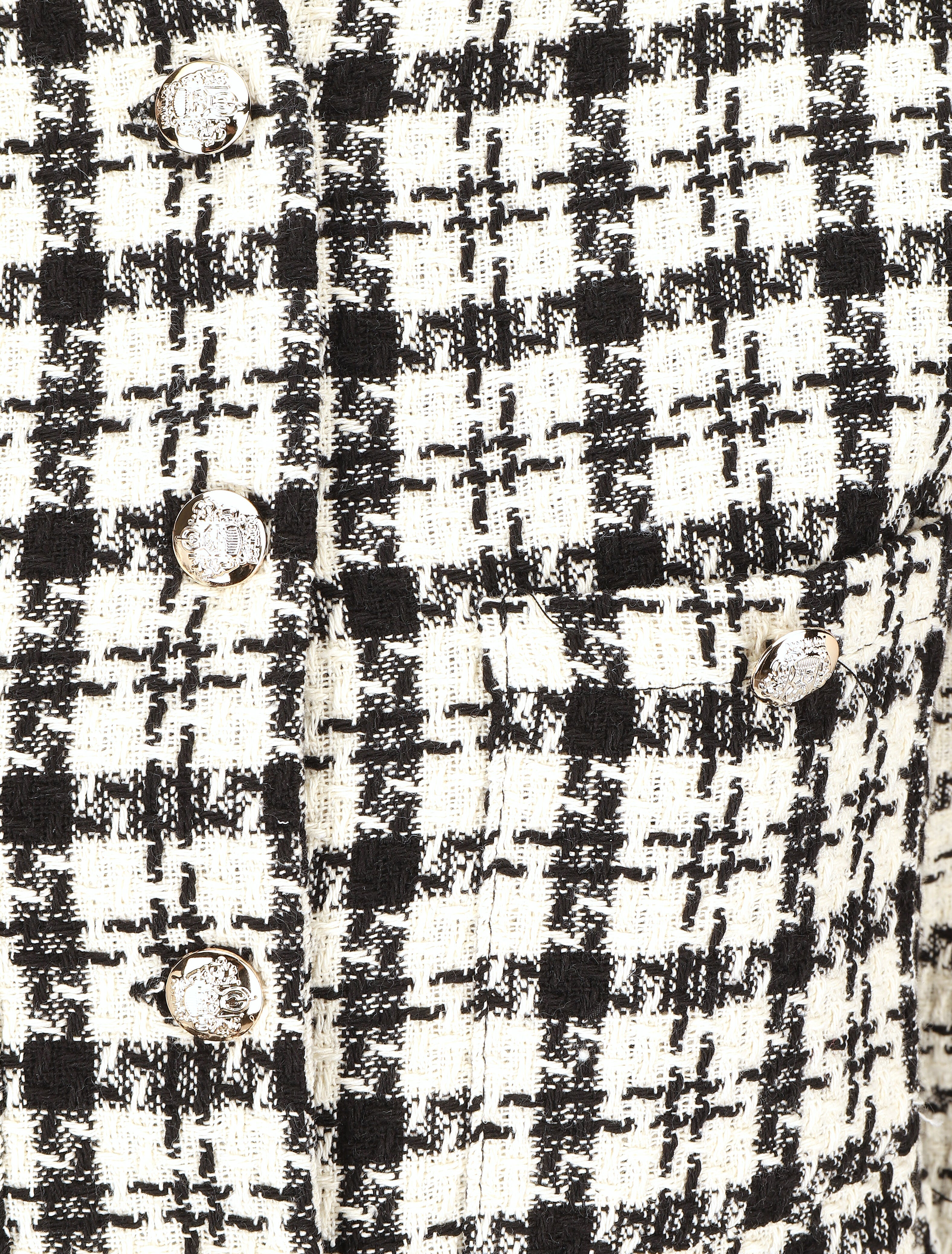 Veste en tweed boutonnée - Blanc - 3