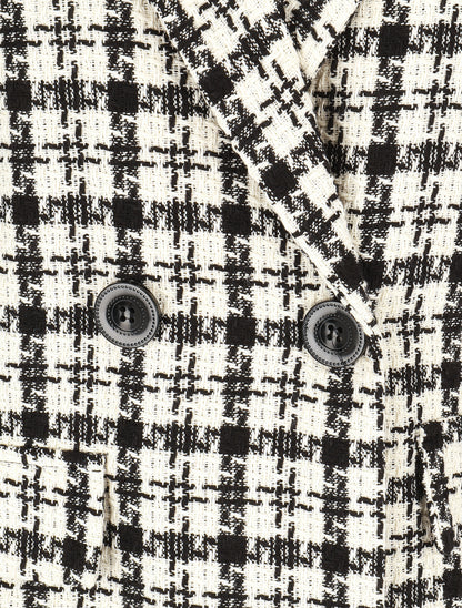 Veste en tweed sans manches - Blanc - 3