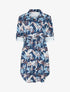 Robe imprimé fantaisie à manches retroussables - Bleu - 4