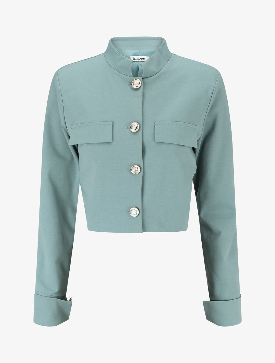 Veste courte boutonnée - Vert d&