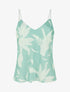 Caraco satiné imprimé fleuri - Vert d&