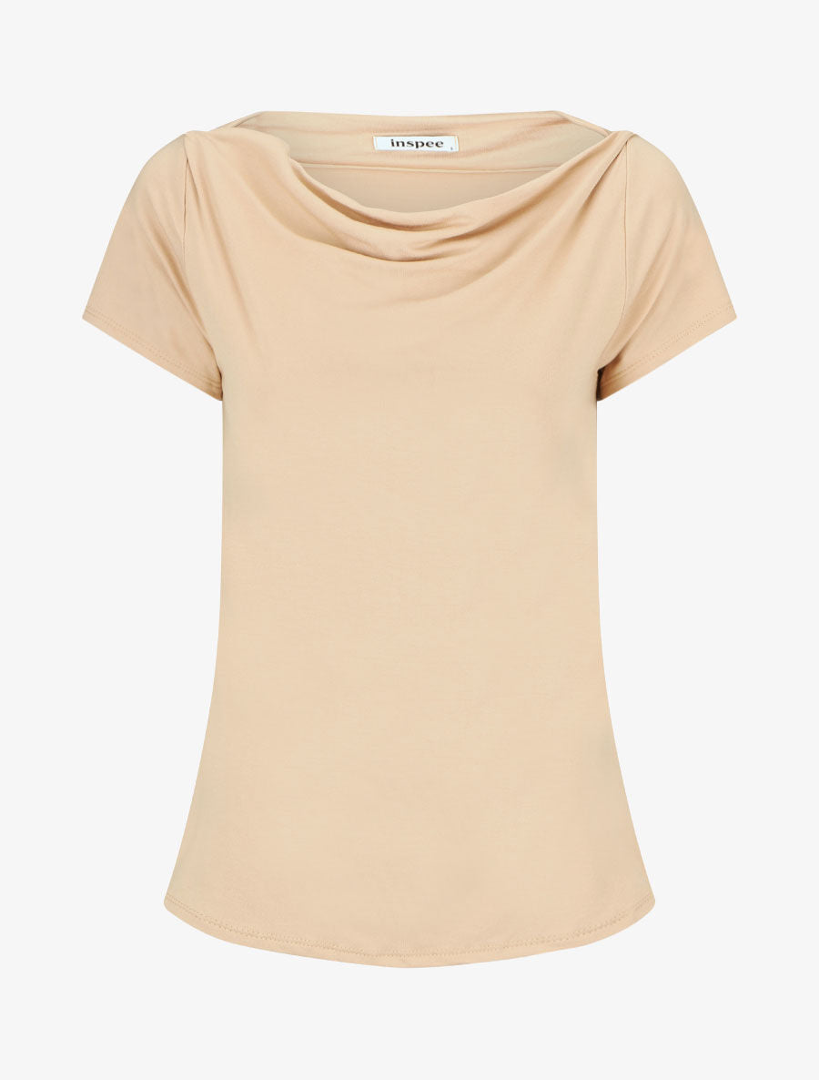 Top uni à manches courtes - Camel - 1