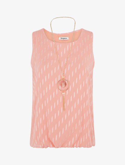 Top uni coupe boule - Corail - 1