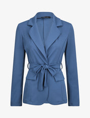 Veste unie cintrée - Bleu - 4