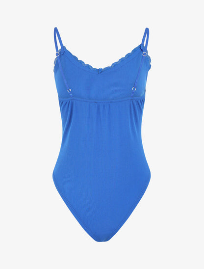 Body côtelé à fines bretelles - Bleu électrique - 2