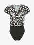 Body manches courtes imprimé léopard - Noir - 4