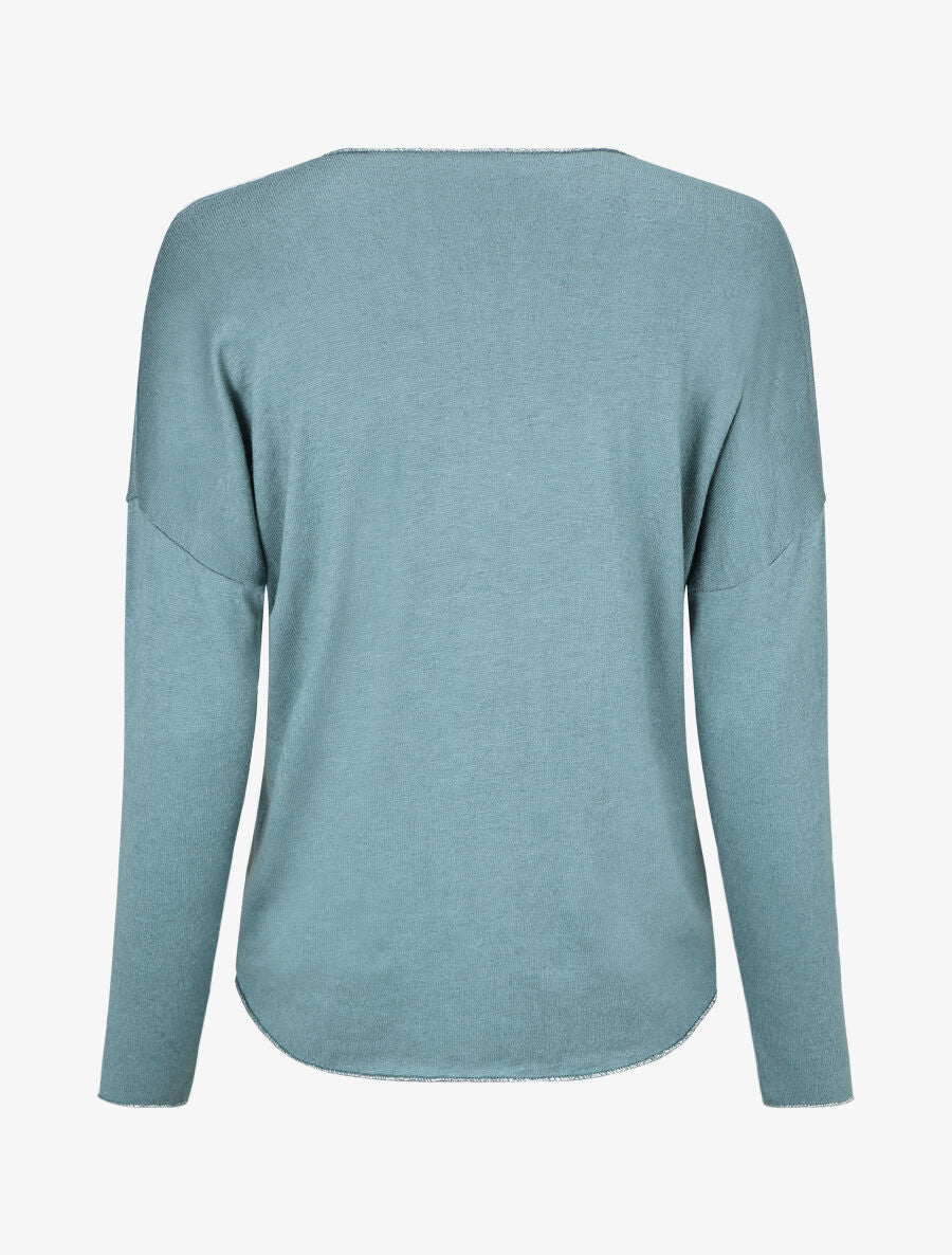 Pull à message floqué - Vert d&