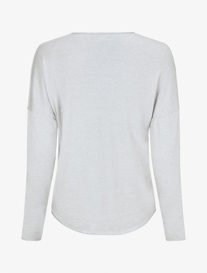 Pull à message floqué - Gris - 2