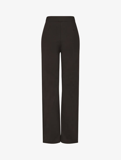 Pantalon uni à boutons décoratifs - Noir - 2