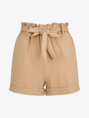 Short uni à revers - Camel - 5