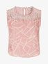 Top ample sans manches imprimé graphique - Rose - 1