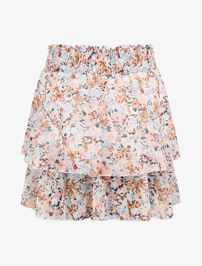 Mini-jupe patineuse à imprimé fleuri - Blanc - 2
