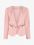 Blazer uni à poches zippées - Rose - 1