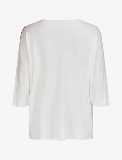 Pull imprimé fleurs à manches chauves-souris - Orange - 2