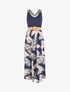 Robe imprimé tropical à bretelles imprimé mosaïque - Marine - 4