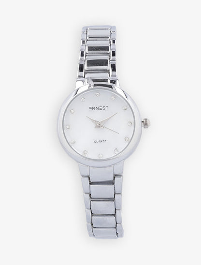 Montre métallique à cadran nacré - Argent - 3