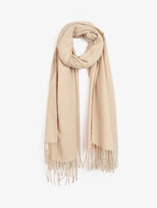 Echarpe en laine mélangée - Beige - 4