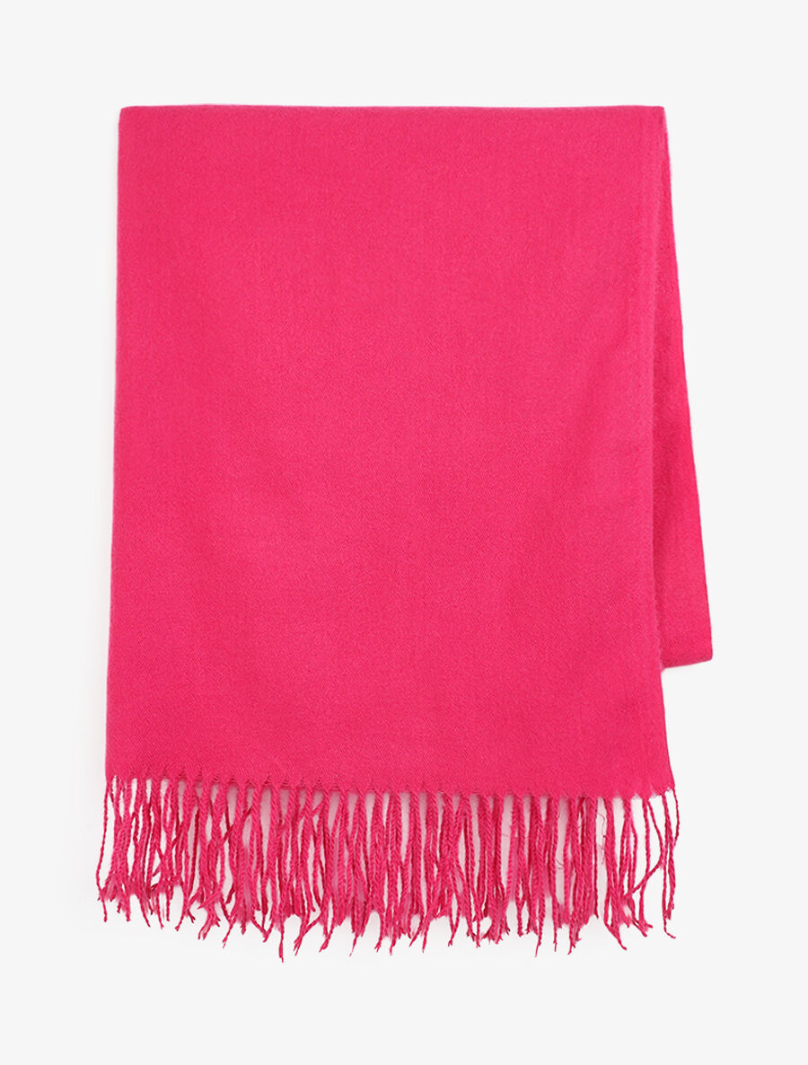 Echarpe en laine mélangée - Fushia - 2