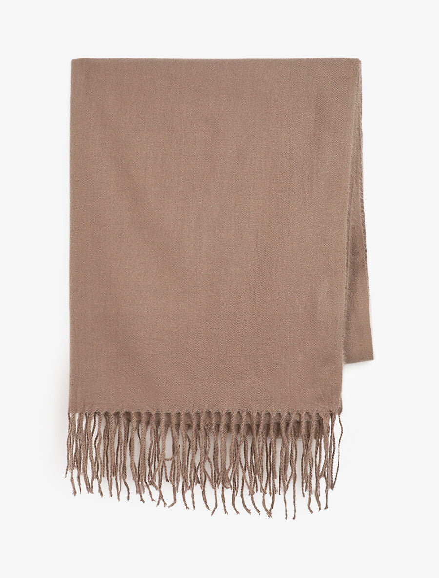 Echarpe en laine mélangée - Taupe - 2