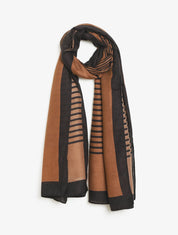 Foulard à motif géométrique - Camel - 4