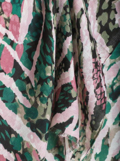 Foulard à imprimé abstrait - Vert - 3