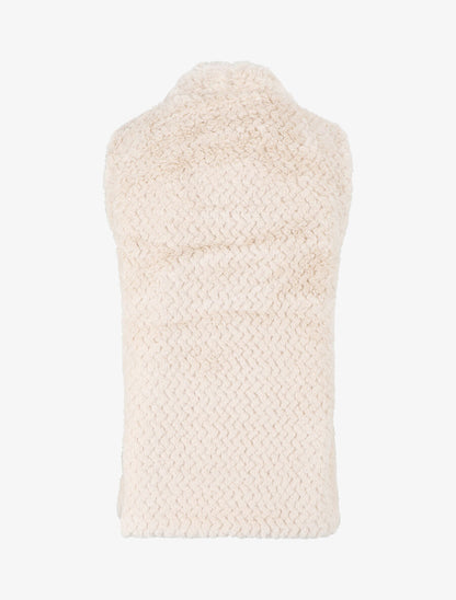 Veste sans manches en fausse fourrure - Beige - 2