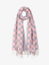 Echarpe motif damier - Rose - 4