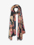 Foulard à imprimé rosaces irisées - Noir - 4