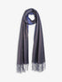 Foulard uni irisé à bords frangés - Bleu roi - 1