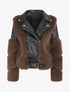 Perfecto en simili et fourrure synthétique - Marron - 4
