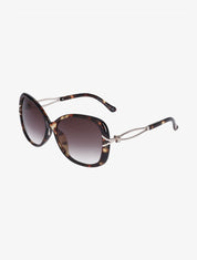 Lunettes de soleil ovales oversize - Camel - 1