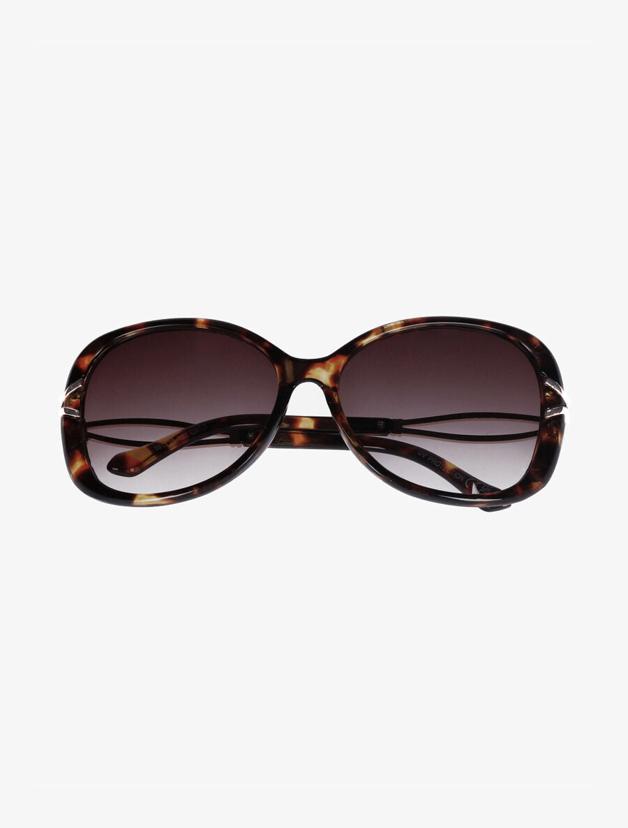 Lunettes de soleil ovales oversize - Camel - 2