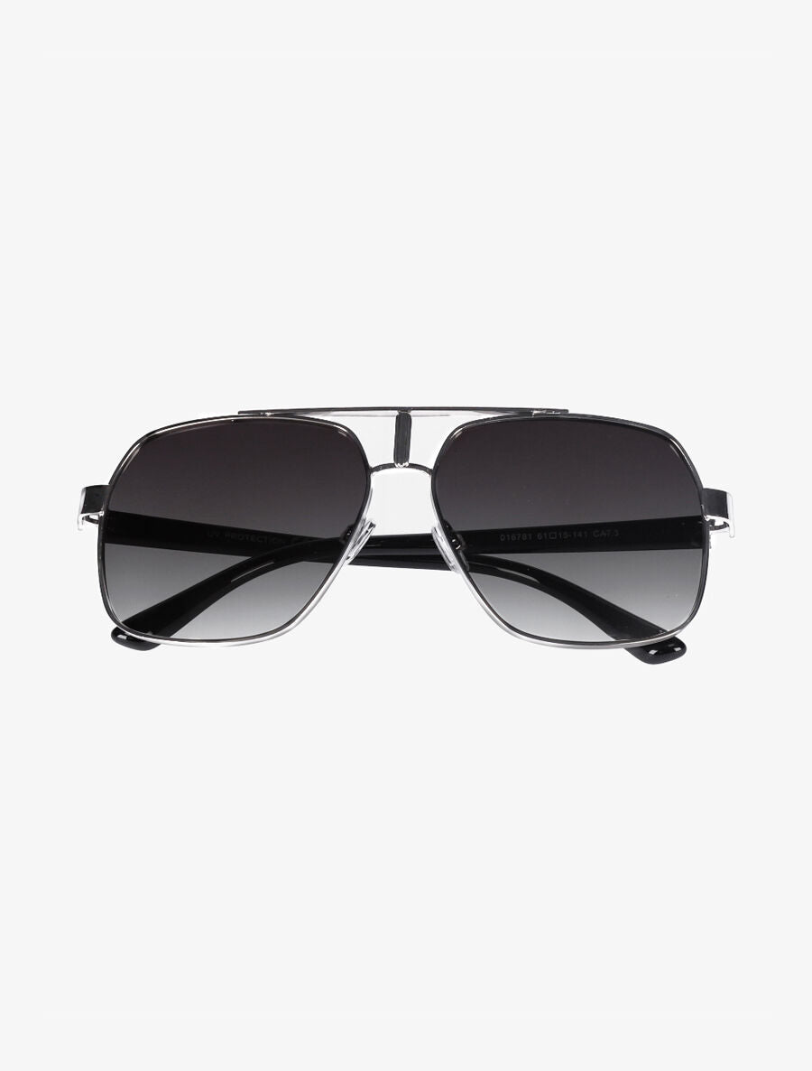 Lunettes de soleil monture métallique - Gris foncé - 2