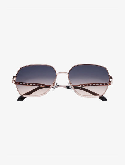 Lunettes octogonales oversize - Doré rose - 2
