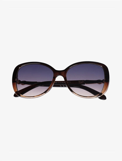 Lunettes de soleil oversize ronde - Camel - 2