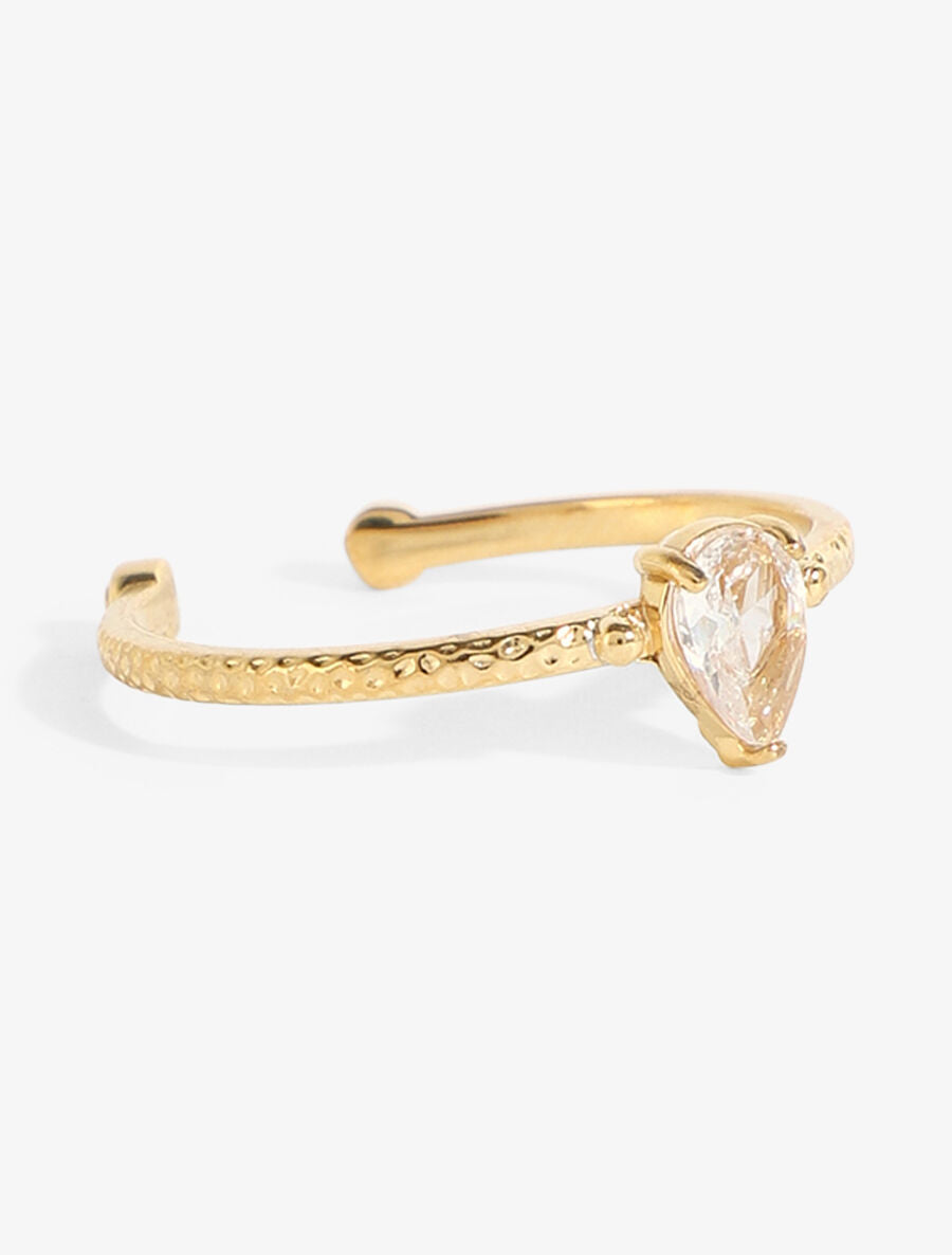 Bague ajustable sertie d&