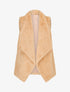 Gilet sans manches en fourrure synthétique - Beige - 1