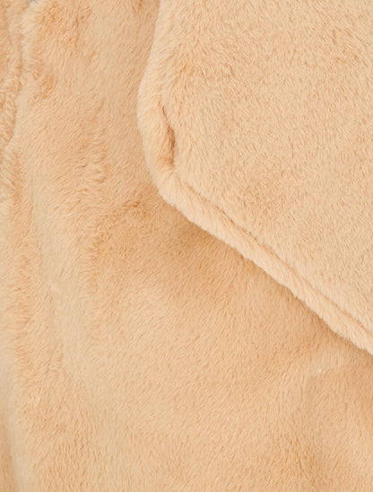 Gilet sans manches en fourrure synthétique - Beige - 3